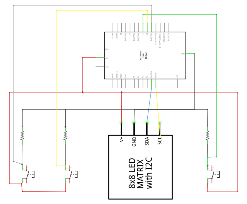 8x8 LED matrix - Atari Breakout inspired Arduino game - Makertech